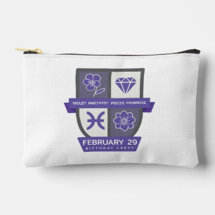 Pisces Birthday Crest™ for February 19-29 Accessory Pouch