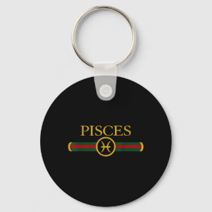 Pisces Birthday Zodiac Sign Horoscope February Key Ring