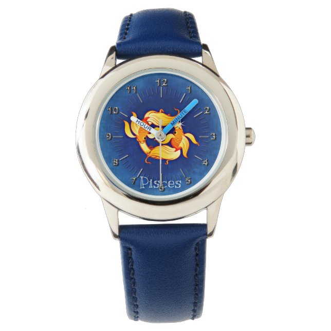 Pisces blue yellow watch (Front)