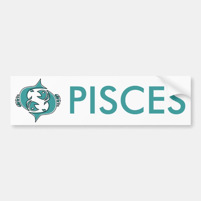 pisces bumper sticker (Front)