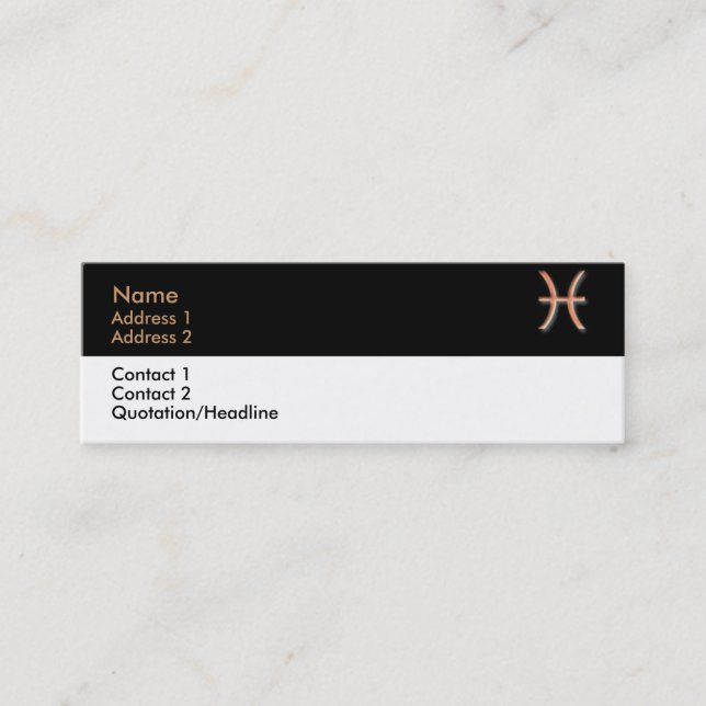 Pisces Business Card (Front)