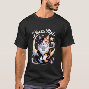 Pisces Cat Mum Pet Lover Astrology T-Shirt