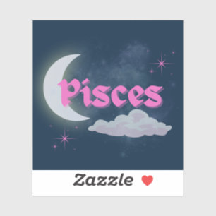 Pisces Celestial Aesthetic Dreamy Moon Cloud Stars
