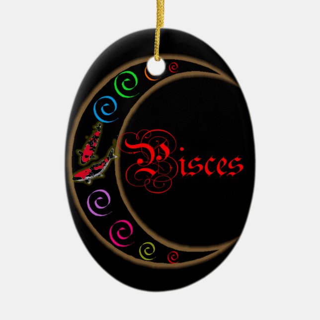 Pisces Ceramic Ornament (Front)