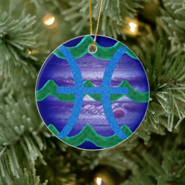 Pisces Ceramic Ornament (Tree)