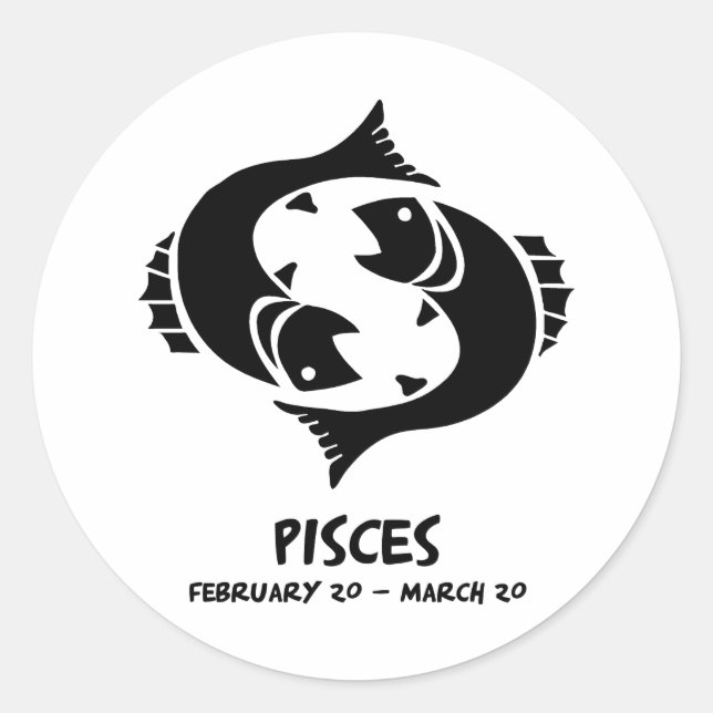 Pisces Classic Round Sticker (Front)