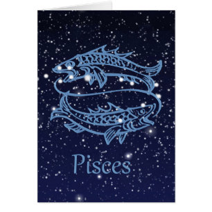 Pisces Constellation and Zodiac Sign with Stars