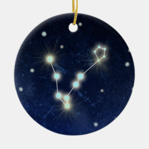 Pisces Constellation   Custom Name Ceramic Ornament