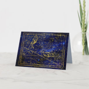 pisces constellation greeting card