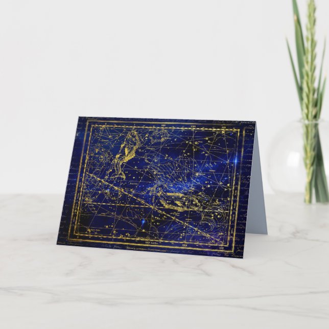 pisces constellation greeting card (Front)