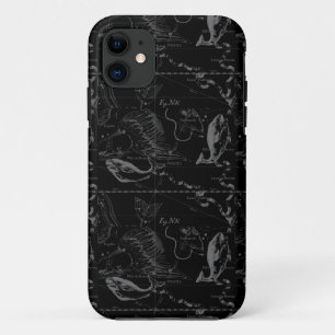 Pisces Constellation Hevelius 1690 Map Engraving iPhone 11 Case