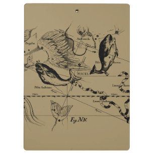 Pisces Constellation Hevelius circa 1690 Clipboard