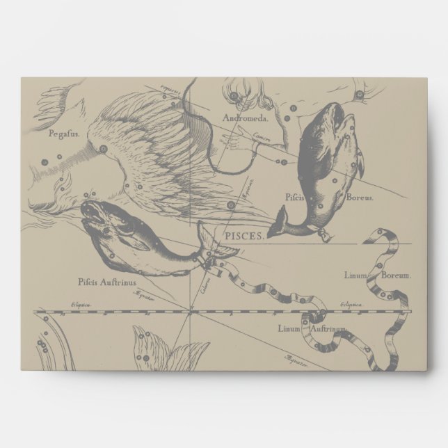 Pisces Constellation Hevelius circa 1690 Envelopes (Front)