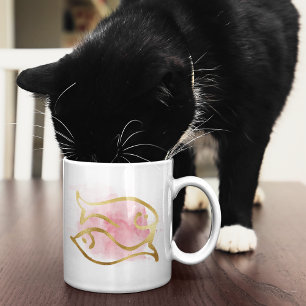 Pisces Customisable Watercolor Zodiac Design Coffe Coffee Mug