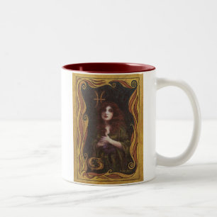 Pisces Decorative Figure Design Two-Tone Coffee Mug
