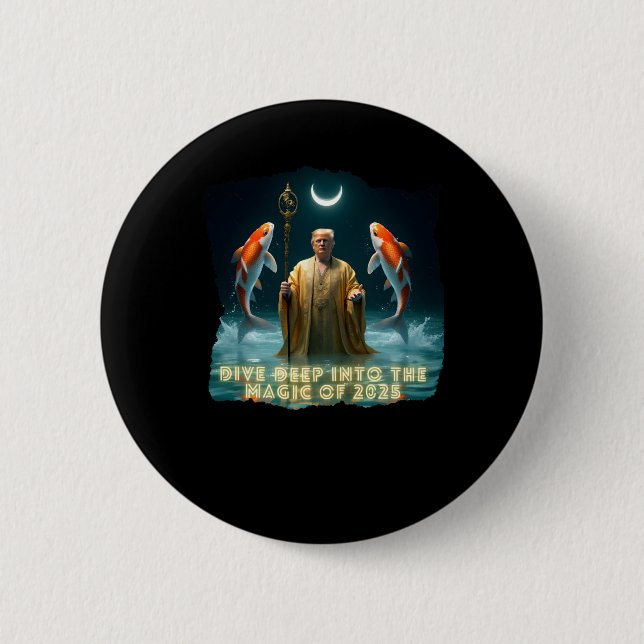 Pisces Design 2025  6 Cm Round Badge (Front)