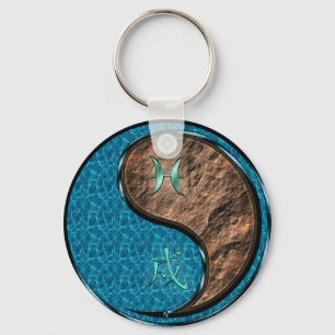 Pisces & Earth Dog Key Ring