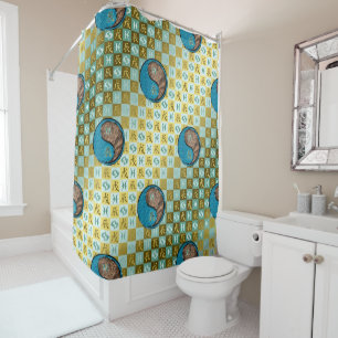 Pisces & Earth Dragon Shower Curtain