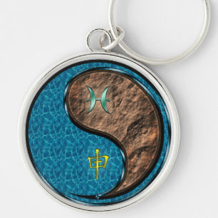Pisces & Earth Monkey Key Ring