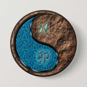 Pisces & Earth Rabbit 7.5 Cm Round Badge