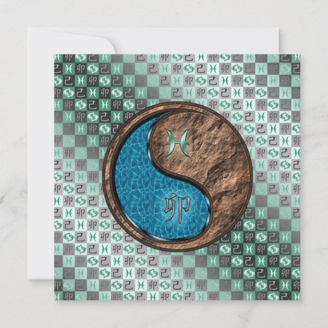 Pisces & Earth Rabbit Card (Front)
