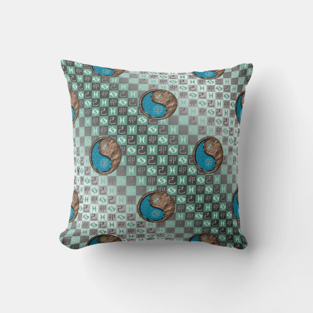 Pisces & Earth Rabbit Cushion (Front)