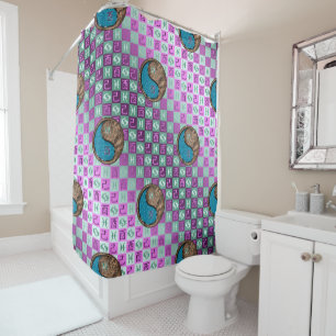 Pisces & Earth Rooster Shower Curtain