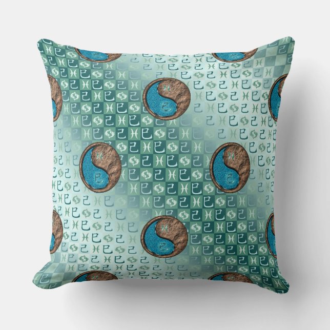 Pisces & Earth Snake Cushion (Front)