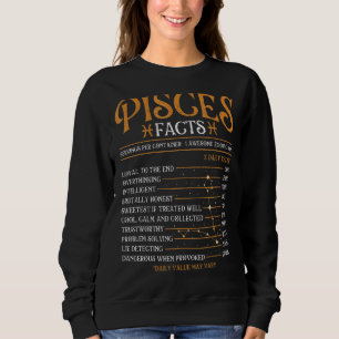 Pisces Facts Astrology Horoscope Zodiac Sign Sweatshirt