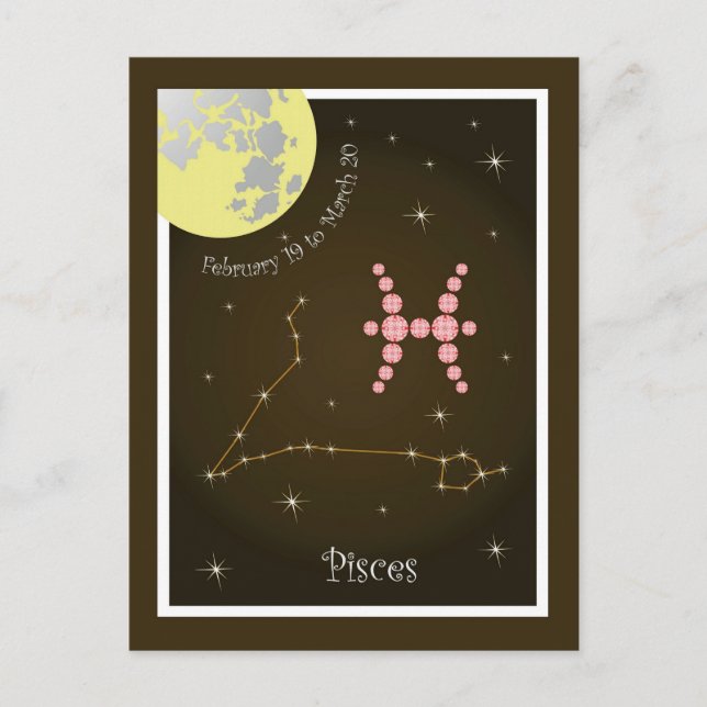 Pisces February 19 tons of March 20 postcard (Front)