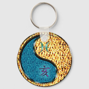 Pisces & Fire Boar Key Ring
