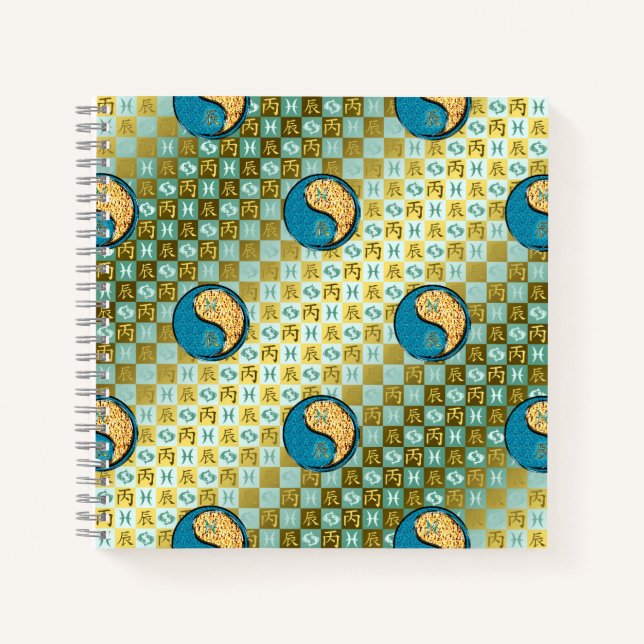 Pisces & Fire Dragon Notebook (Front)