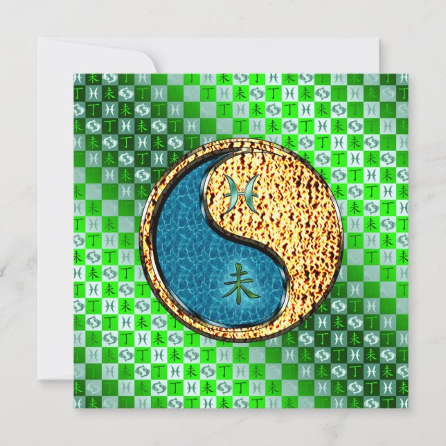 Pisces & Fire Goat Card (Front)