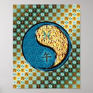 Pisces & Fire Horse Poster