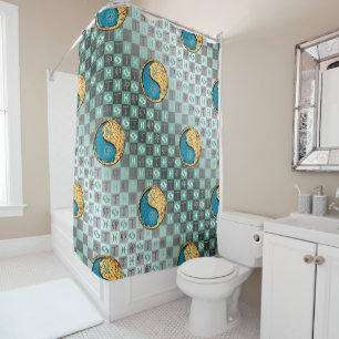 Pisces & Fire Rabbit Shower Curtain