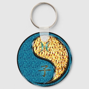 Pisces & Fire Rat Key Ring