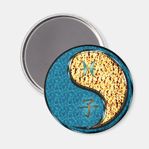 Pisces & Fire Rat Magnet