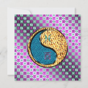 Pisces & Fire Rooster Card