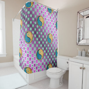 Pisces & Fire Rooster Shower Curtain