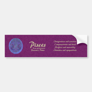 Pisces Fish Abstract Art Bumper Sticker