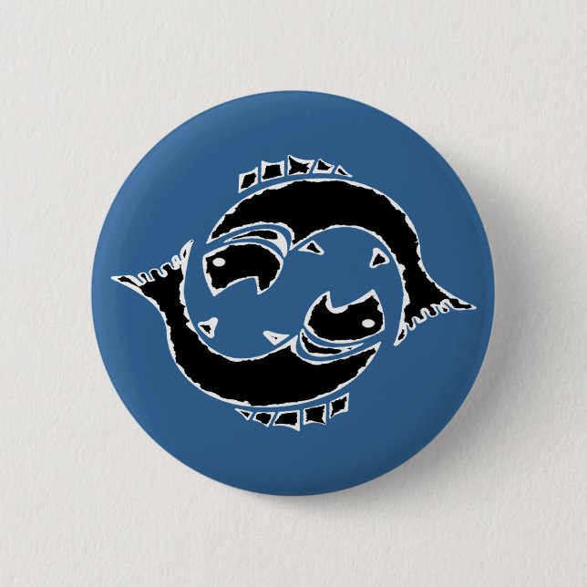 Pisces Fish Button (Front)
