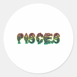 Pisces Fish Classic Round Sticker
