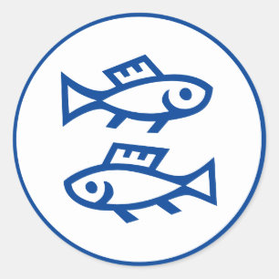 Pisces Fish Symbol Horoscope Zodiac Sign Stickers