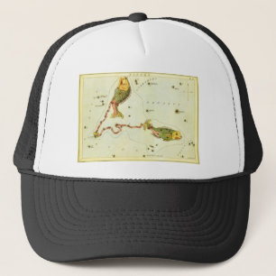 Pisces Fish, Vintage Constellation Urania's Mirror Trucker Hat