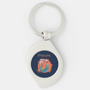 Pisces Fish Zodiac Horoscope Water Astrology Sign  Key Ring