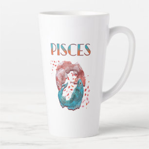 Pisces Fish Zodiac Horoscope Water Astrology Sign Latte Mug