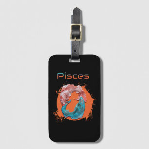 Pisces Fish Zodiac Horoscope Water Astrology Sign  Luggage Tag