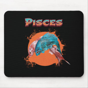 Pisces Fish Zodiac Horoscope Water Astrology Sign Mouse Pad