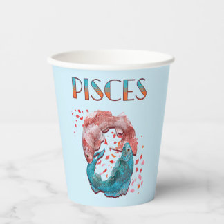 Pisces Fish Zodiac Horoscope Water Astrology Sign  Paper Cups