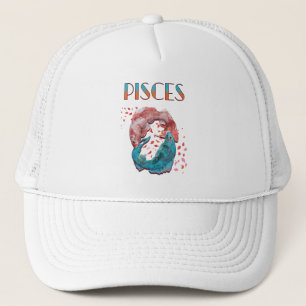 Pisces Fish Zodiac Horoscope Water Astrology Sign Trucker Hat